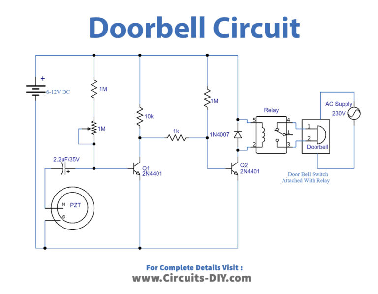 Door Knock Sensing Doorbell using Piezoelectric Sensor