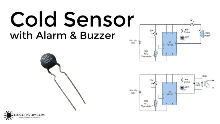 Cold Sensor Alarm Switch Using 555 Ic 0815