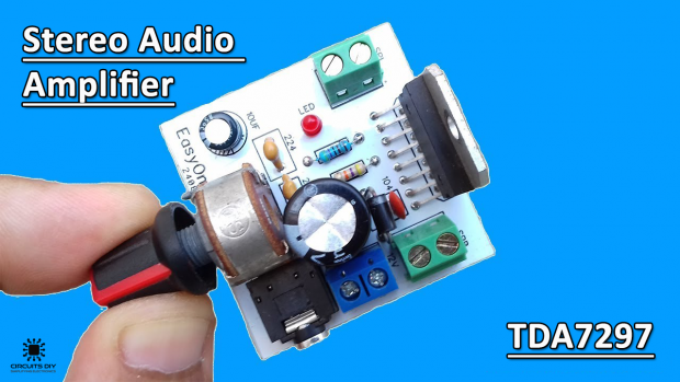 Stereo Audio Amplifier Circuit Using TDA7297 Amplifier IC