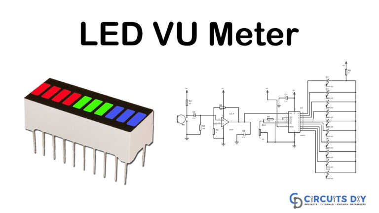 LED VU Meter using LM3914 and LM358