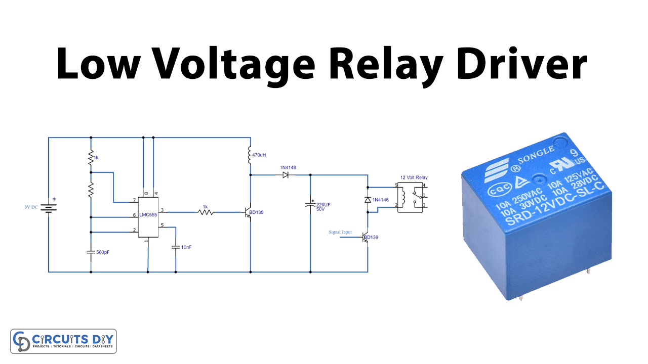 Low Voltage 12v Relay Driver Using Lmc 555 Timer Ic