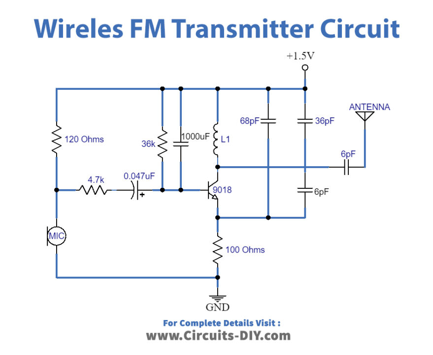 1.5v-fm-tx-wireless-zender-transmitter-Circuit-Diagram-Schematic