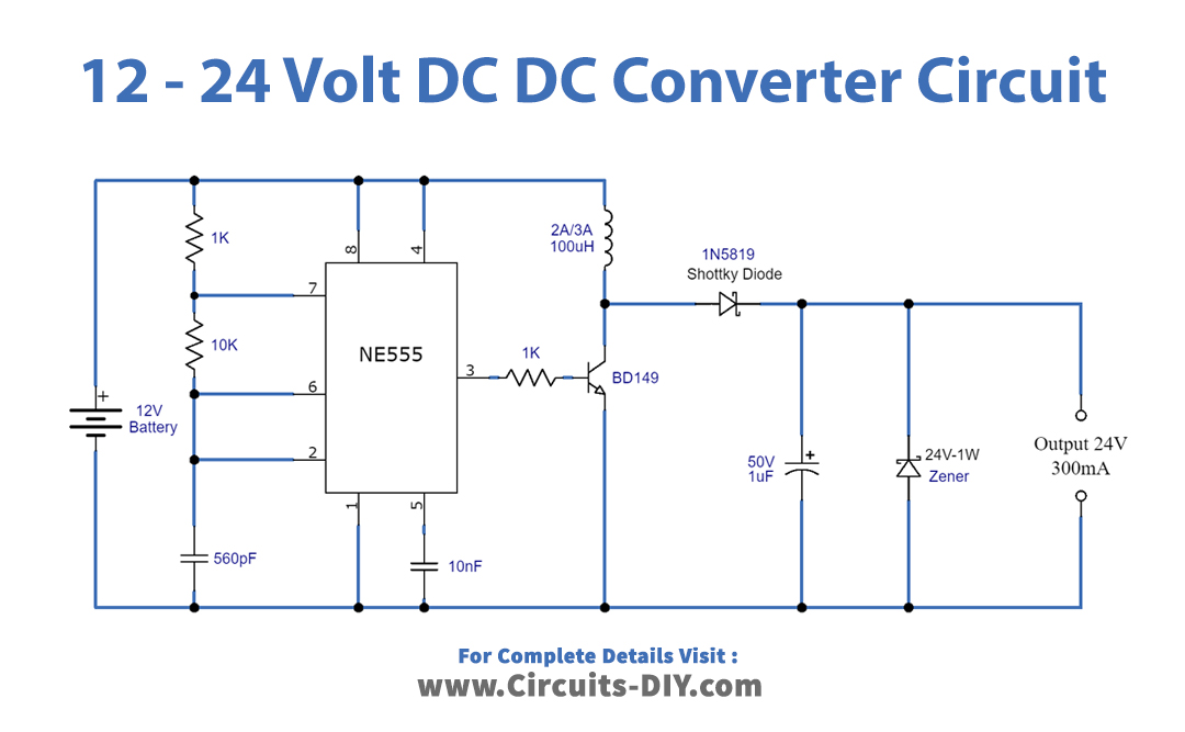 24 Volt To 12 Volt Converter Circuit Diagram