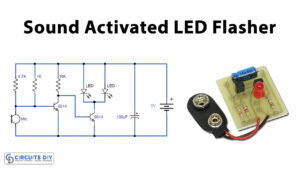 Sound Activated LED Flasher Circuit using S9014