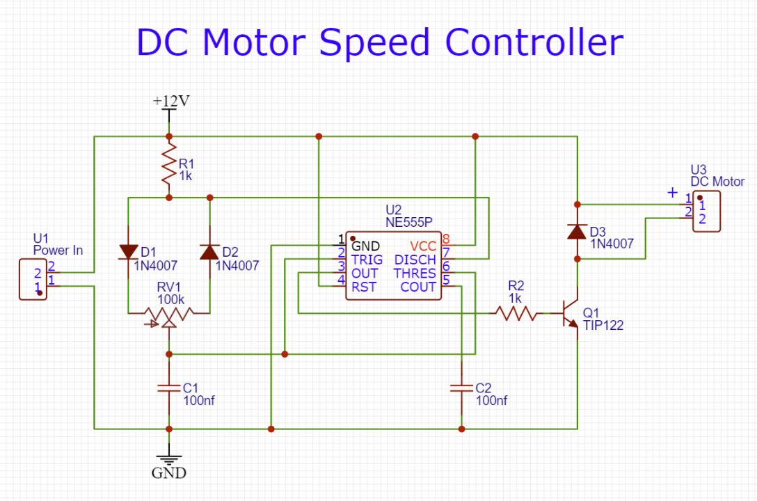 12v Dc Motor Speed Control Circuit Diagram