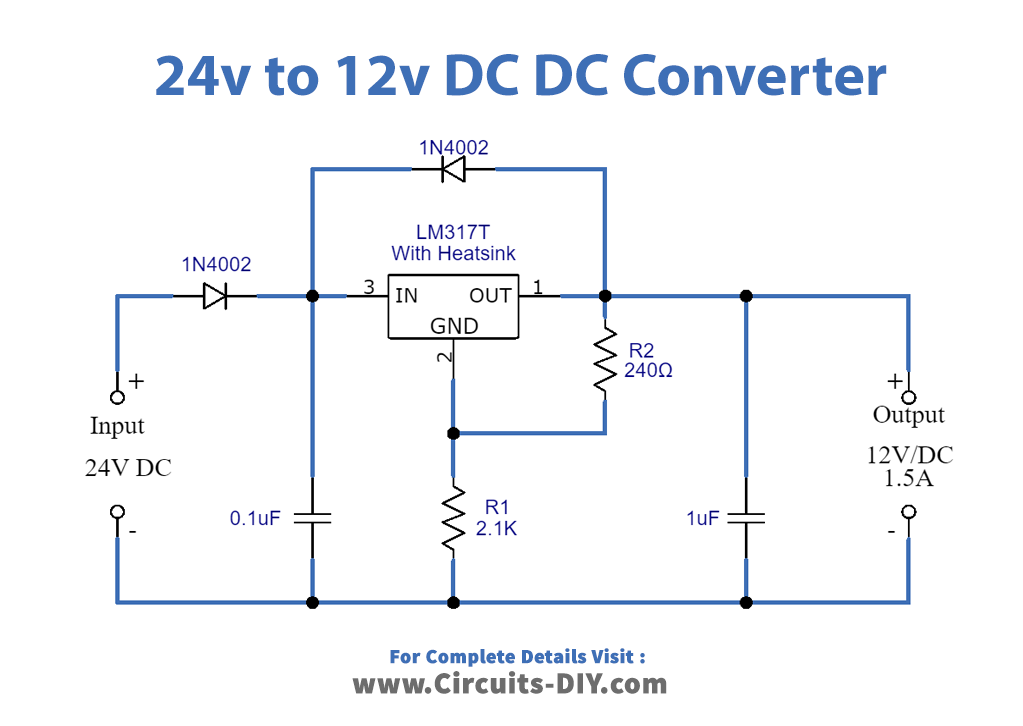 Top Three 24V to 12V DC to DC Converter Circuits