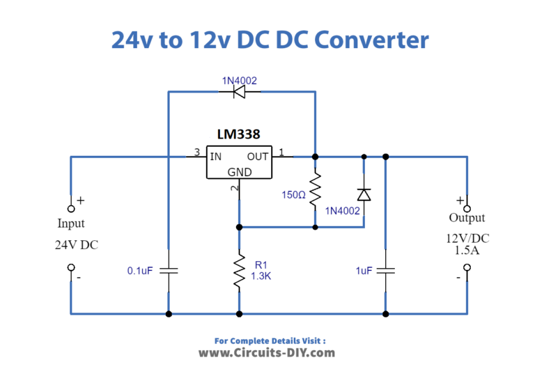 Top Three 24V to 12V DC to DC Converter Circuits