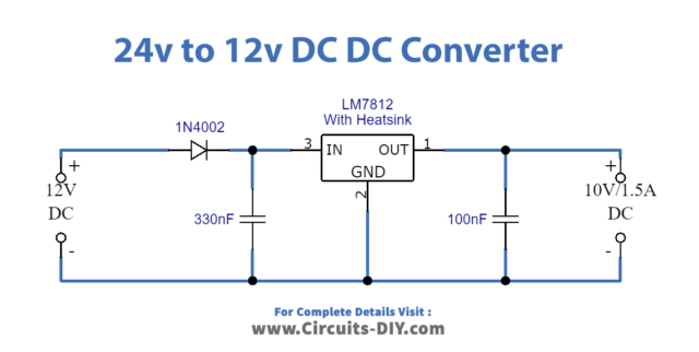 Top Three 24V to 12V DC to DC Converter Circuits