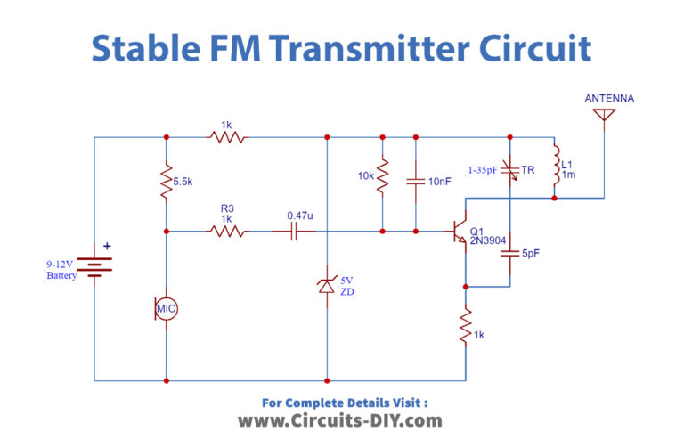 Stable FM Transmitter Project with 2N3904