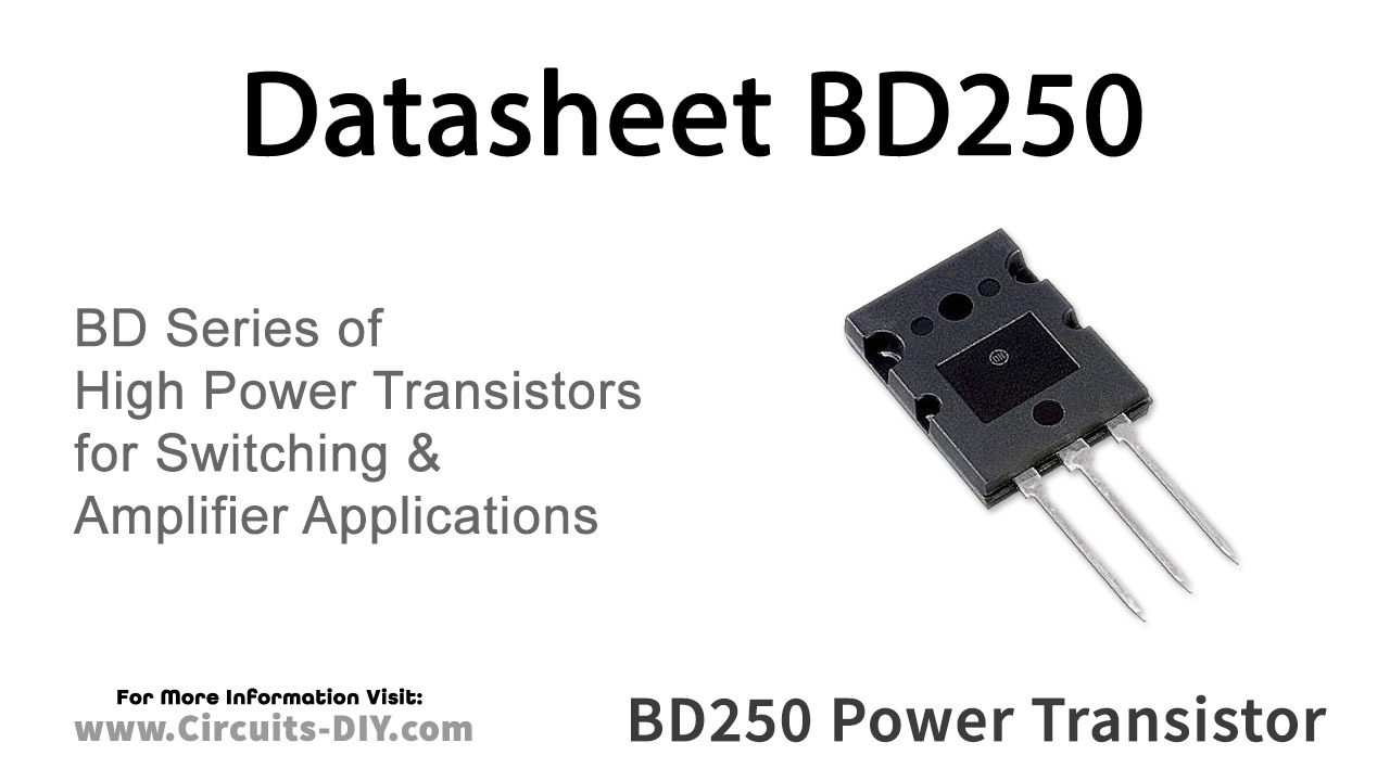 Bd250 Pnp Power Transistor Datasheet