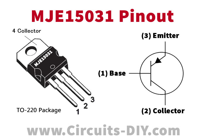 #1350 Mje15031 transistor pnp 150v 8a 50w to220 