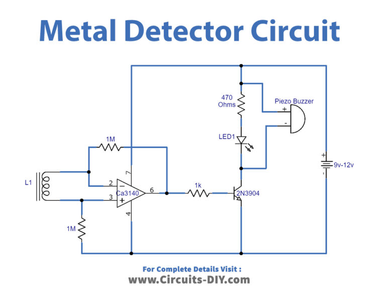 Simple Metal Detector using CA3140 IC