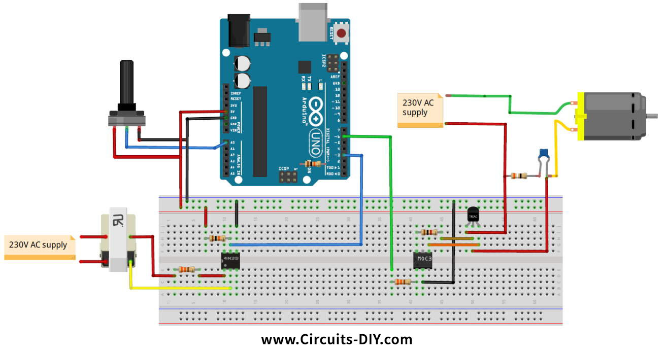 Ac Fan Speed Control Using Arduino And Triac 5025