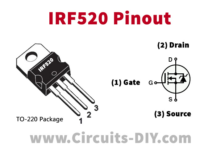 SODIAL 100V 9,7A Transistor a MOSFET IR Pousse Puissance N-Channel IRF520 