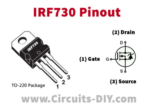 Irf730 N Channel Mosfet Datasheet Pinout Features Equivalent And