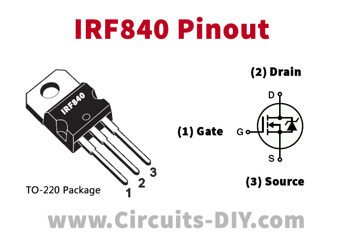 5Pcs N-Channel International Rectifier FET Transistor IRF840 8A 500V 0.85 TO-220 