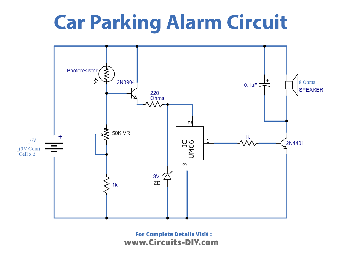 Contact Less Car Reverse Or Backup Alarm