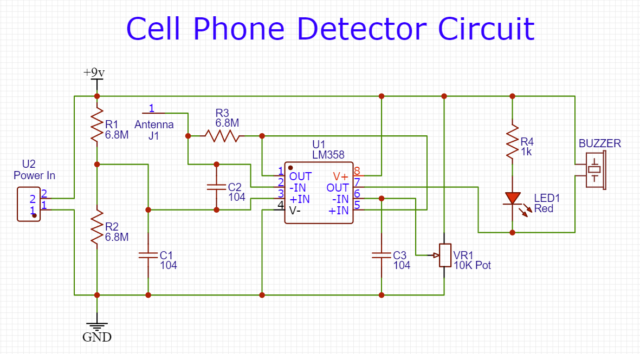 Cell Phone Call Detector using LM358 IC