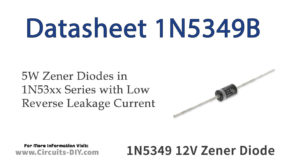 1N5349B 12V 5W Zener Diode - Datasheet