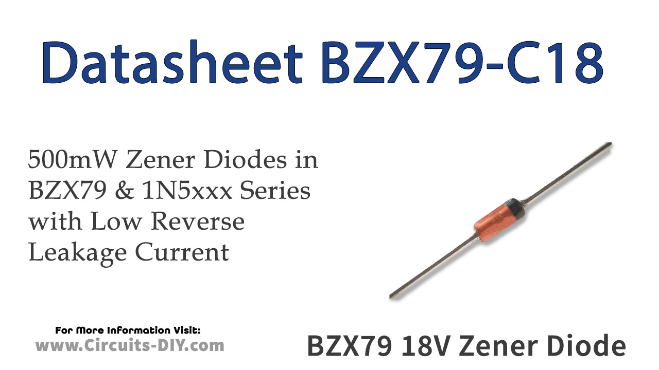 NXP Diode Zener 500 mW 18 V RT09062 BZX79-C18 