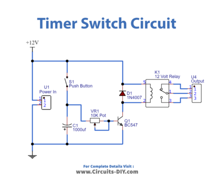 How to make a Timer Switch Circuit - Delay Timer Relay