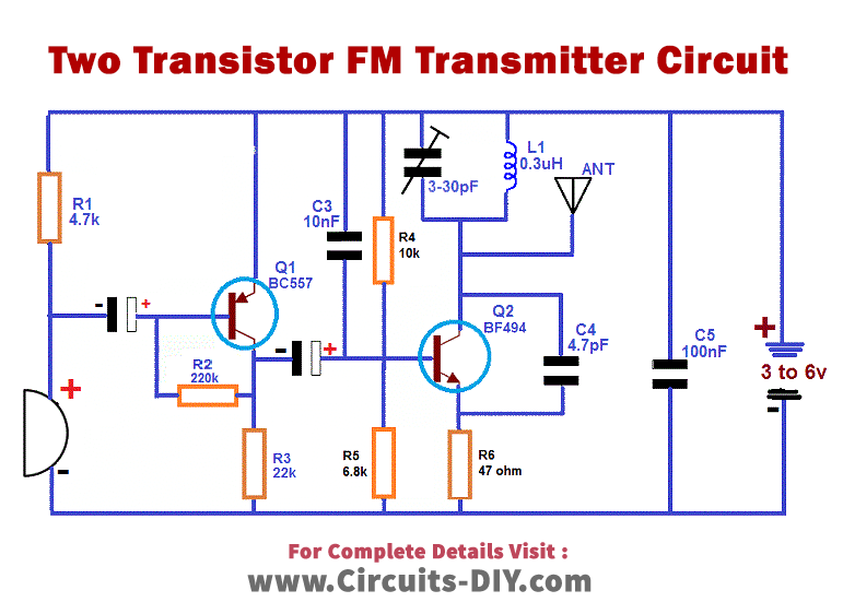 Two-Transistors-FM-Transmitter-circuit