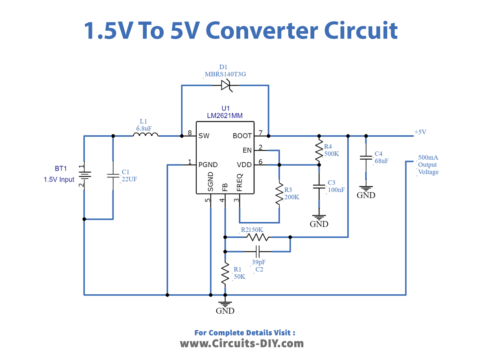 1.5V to 5V Converter LM2621