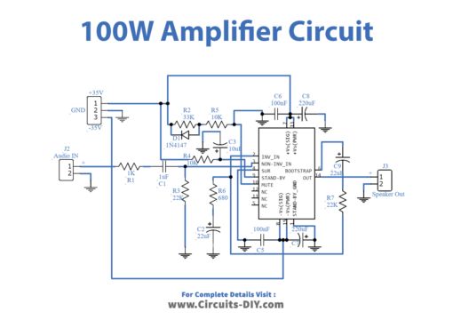 100 Watt Amplifier Circuit