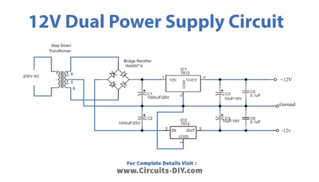 5v 12v 15v - Dual Power Supply Circuit