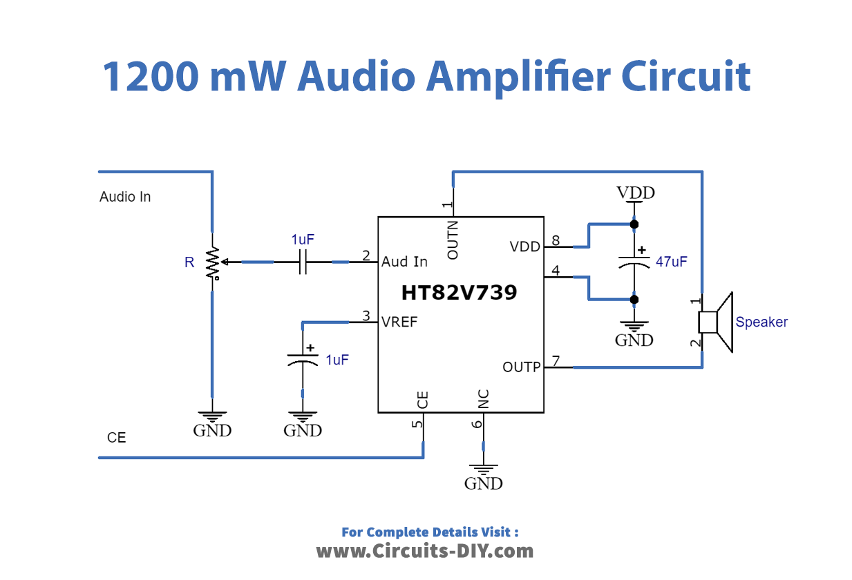 1200mW Audio Amplifier Circuit