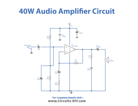 40 Watt Audio Amplifier Circuit