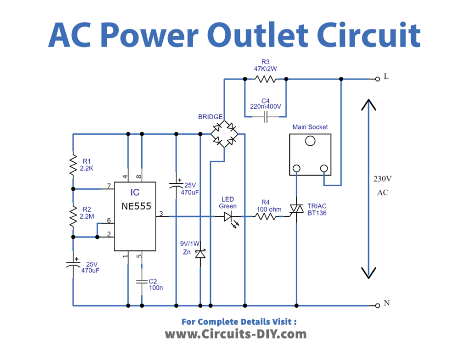 AC-outlet-with-Timer-Circuit-Diagram