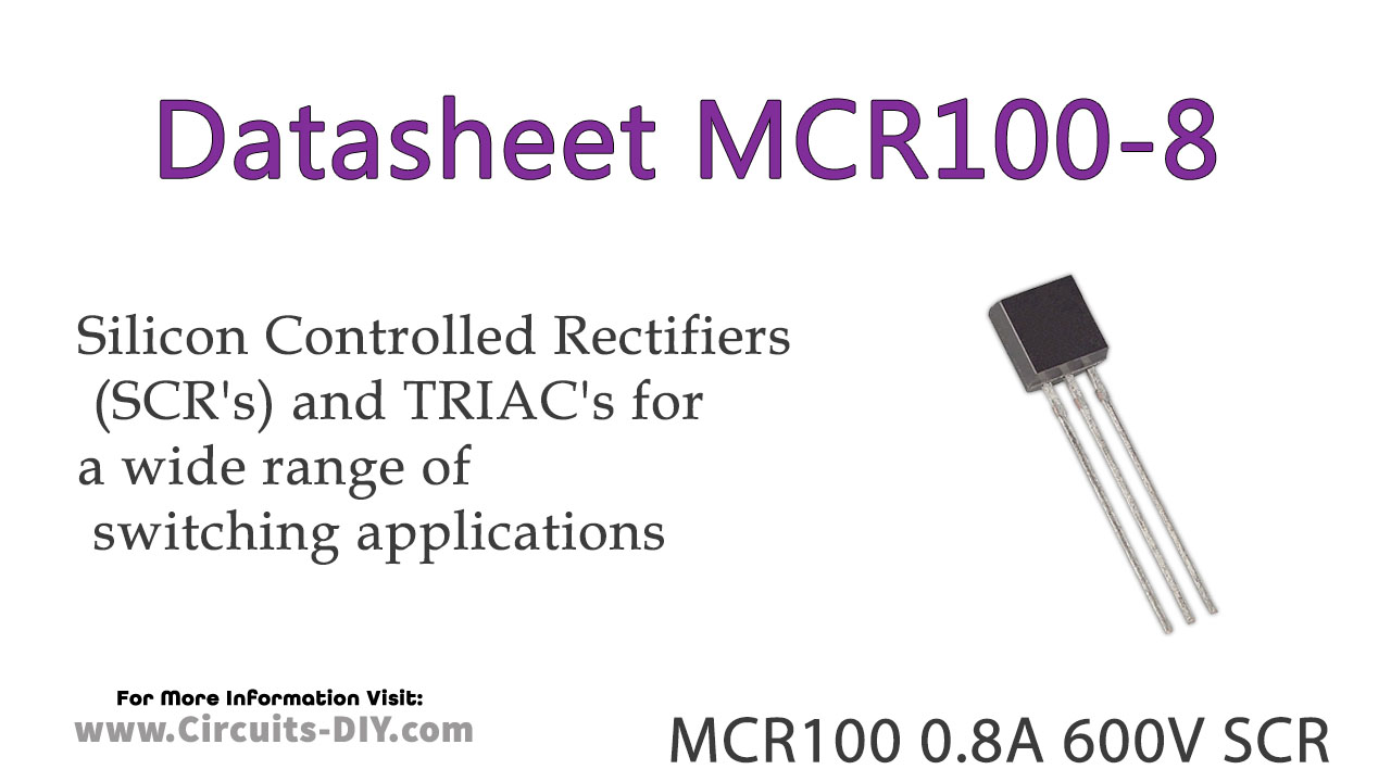 5 pezzi MCR100-8 Tiristore 0,8A 600V 