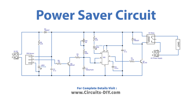 Power Saver Circuit using PIR Sensor