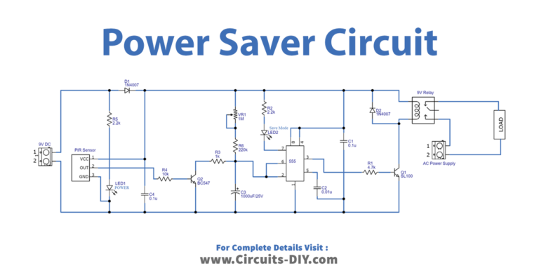 Power Saver Circuit Using Pir Sensor