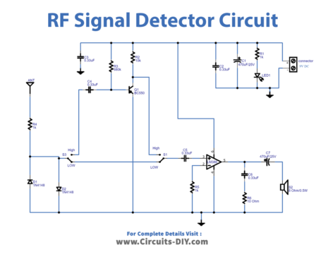 RF Signal Detector Circuit using LM386