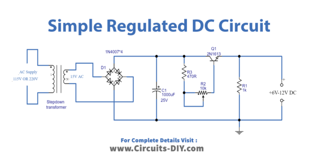 Simple Regulated DC without Regulator IC