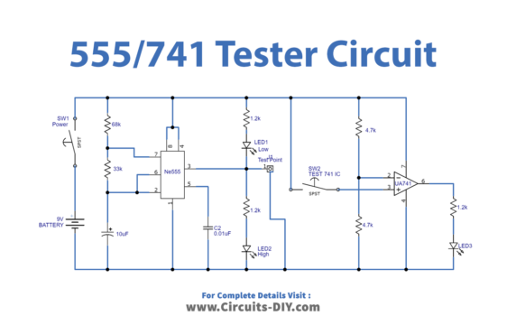 555 Timer 741 IC Tester