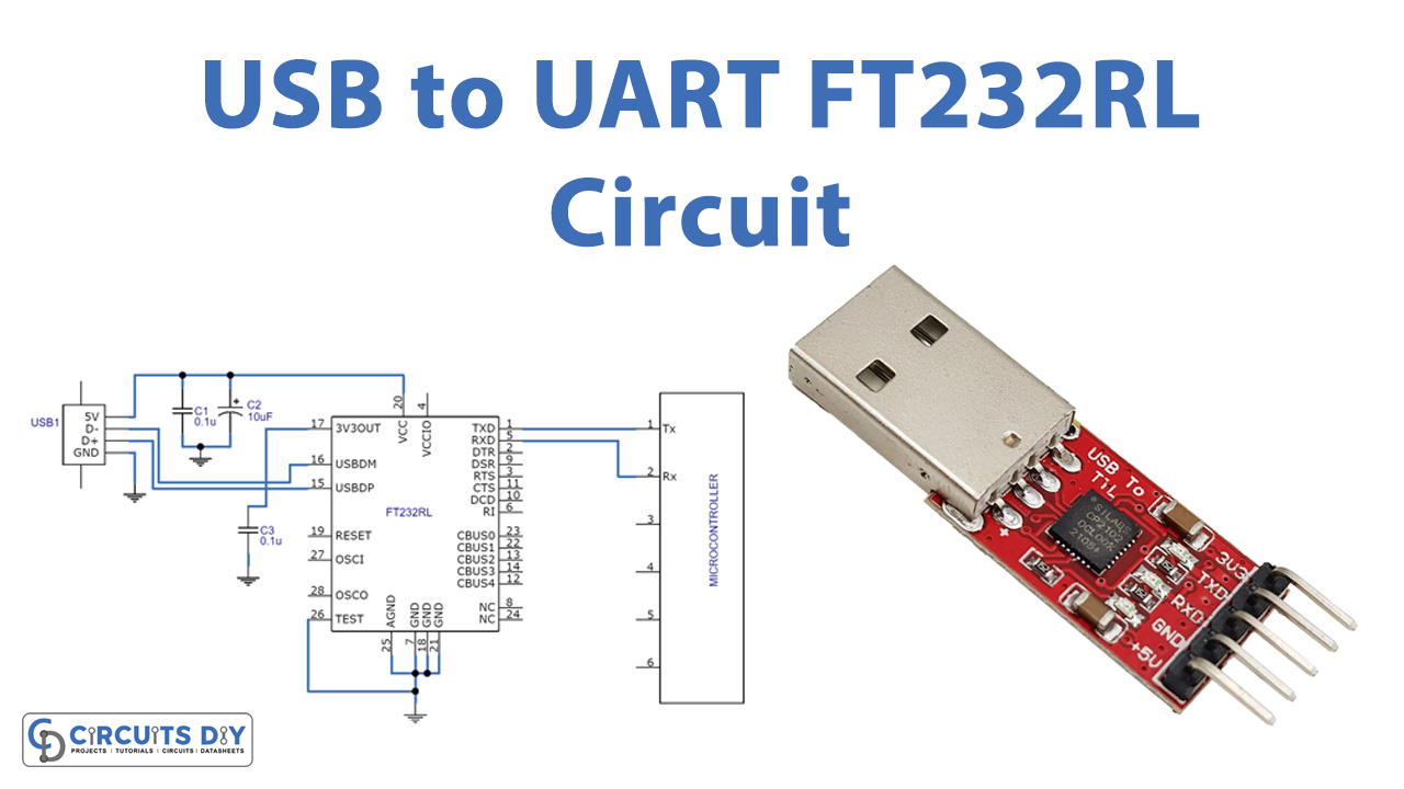 USB to UART FT232RL Circuit