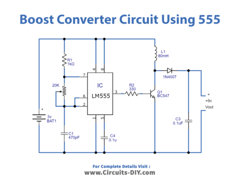 Boost Converter Circuit 555