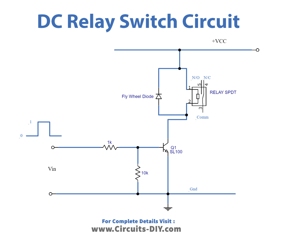 DC Relay Switch Driver Circuit