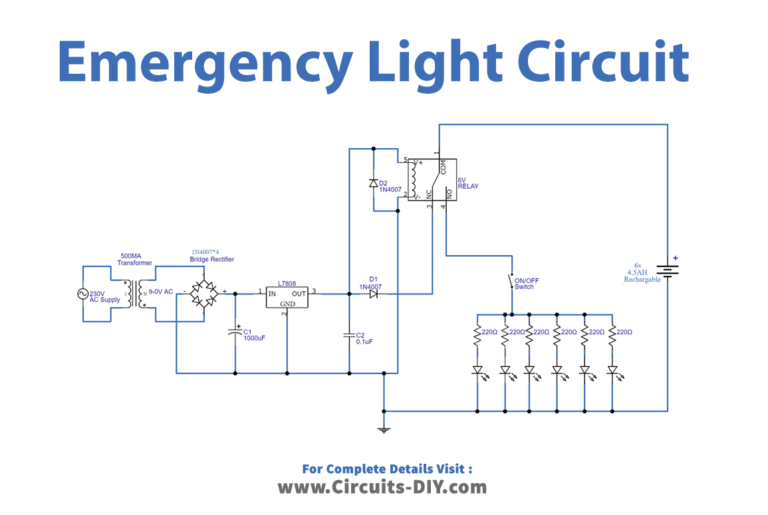 Simple Emergency Light Circuit