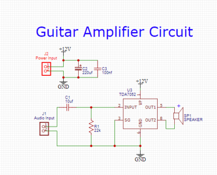 How to Make Guitar Audio Amplifier - TDA7052