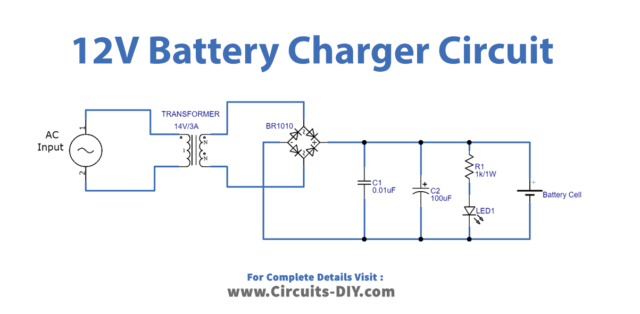 Simple 12 Volt Battery Charger Circuit Diagram