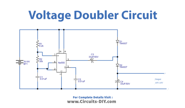 Simple IC 555 Voltage Doubler