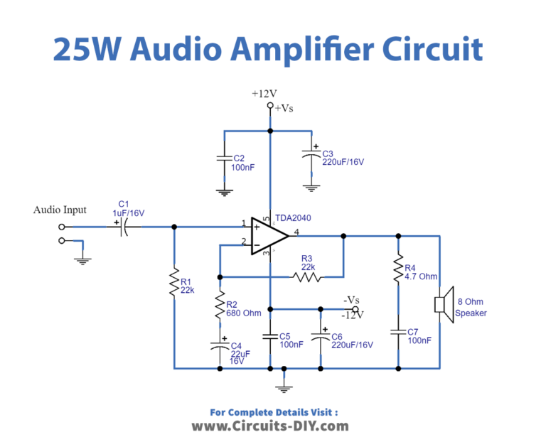 25-Watt Audio Power Amplifier Circuit