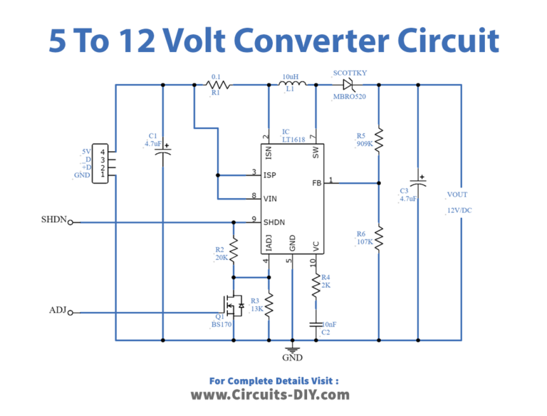 12 Volt DC from USB Port using LT1618 IC