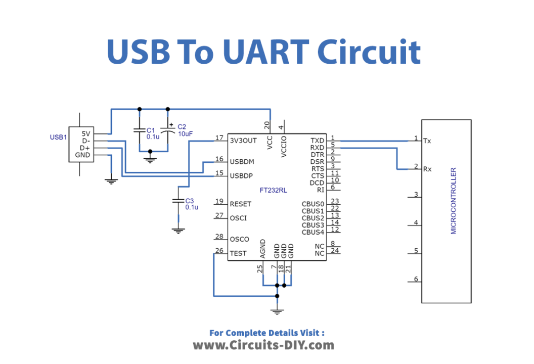 Usb To Uart Ft232rl Circuit