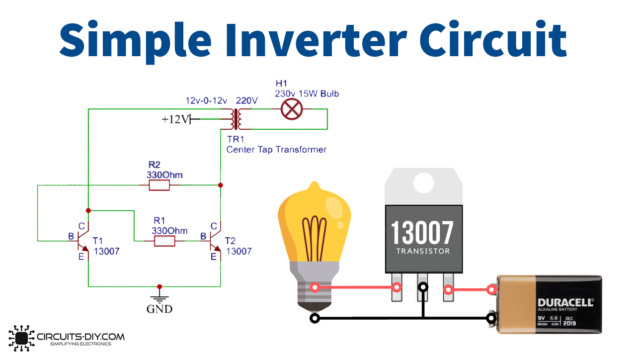 Simple Inverter Circuit Using Mje13007