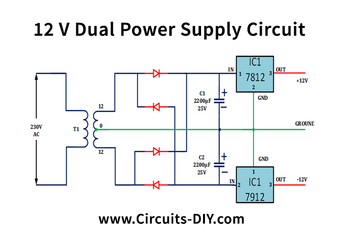 12-V-Dual-Power-Supply-Circuit